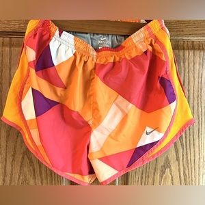 Athletic Shorts Nike Small Orange Multicolor Dri-fit Vented Lined Panty